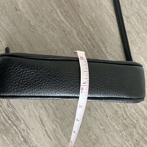 Coach Mini crossbody Bag black pebble leather. Adjustable strap, multiple pocket - Picture 15 of 15